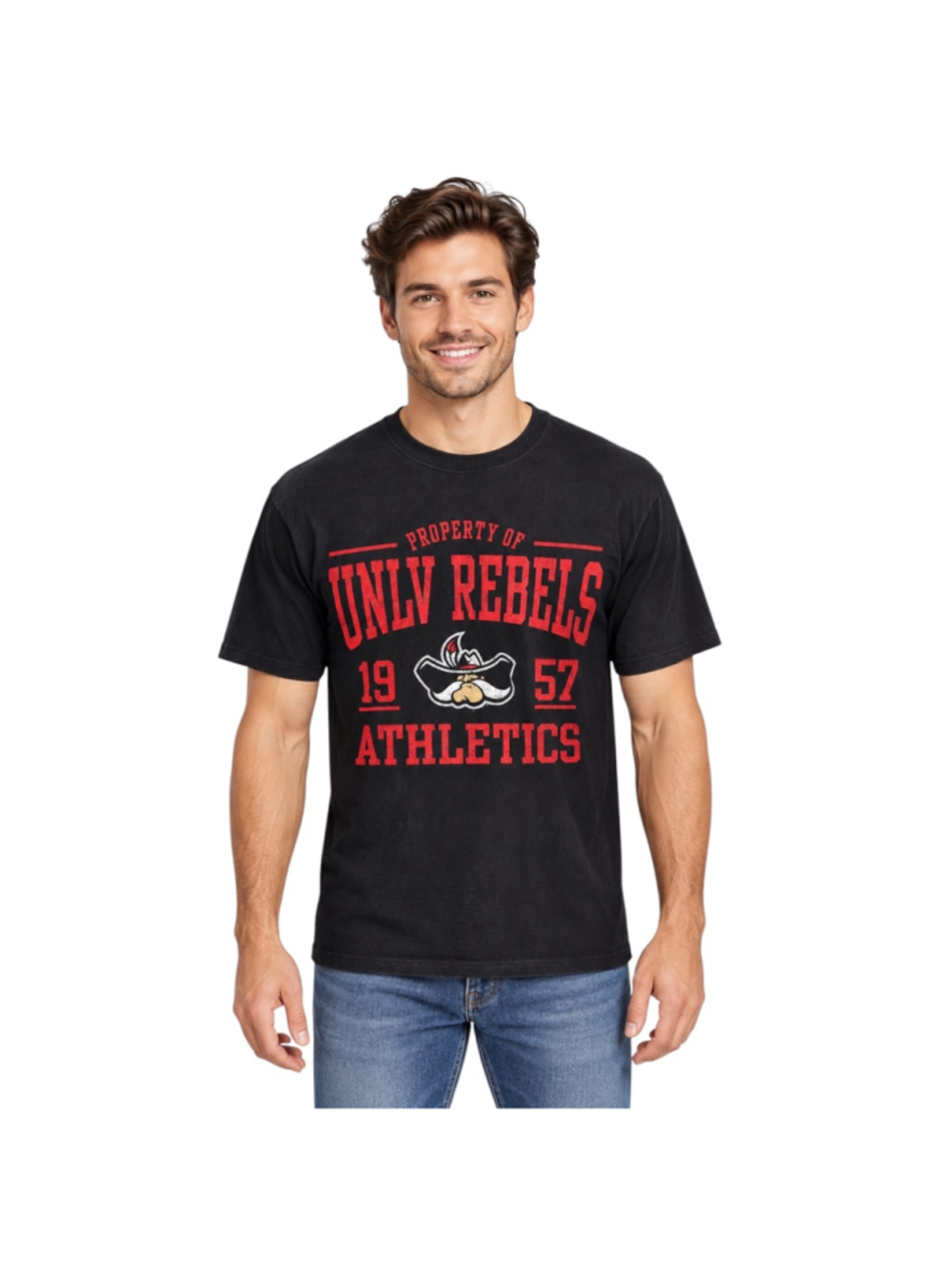 Russell UNLV Rebels Athletics Black Graphic T-Shirt Men’s Medium